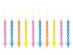 Picture of BIRTHDAY CANDLES MIX - 10 PACK